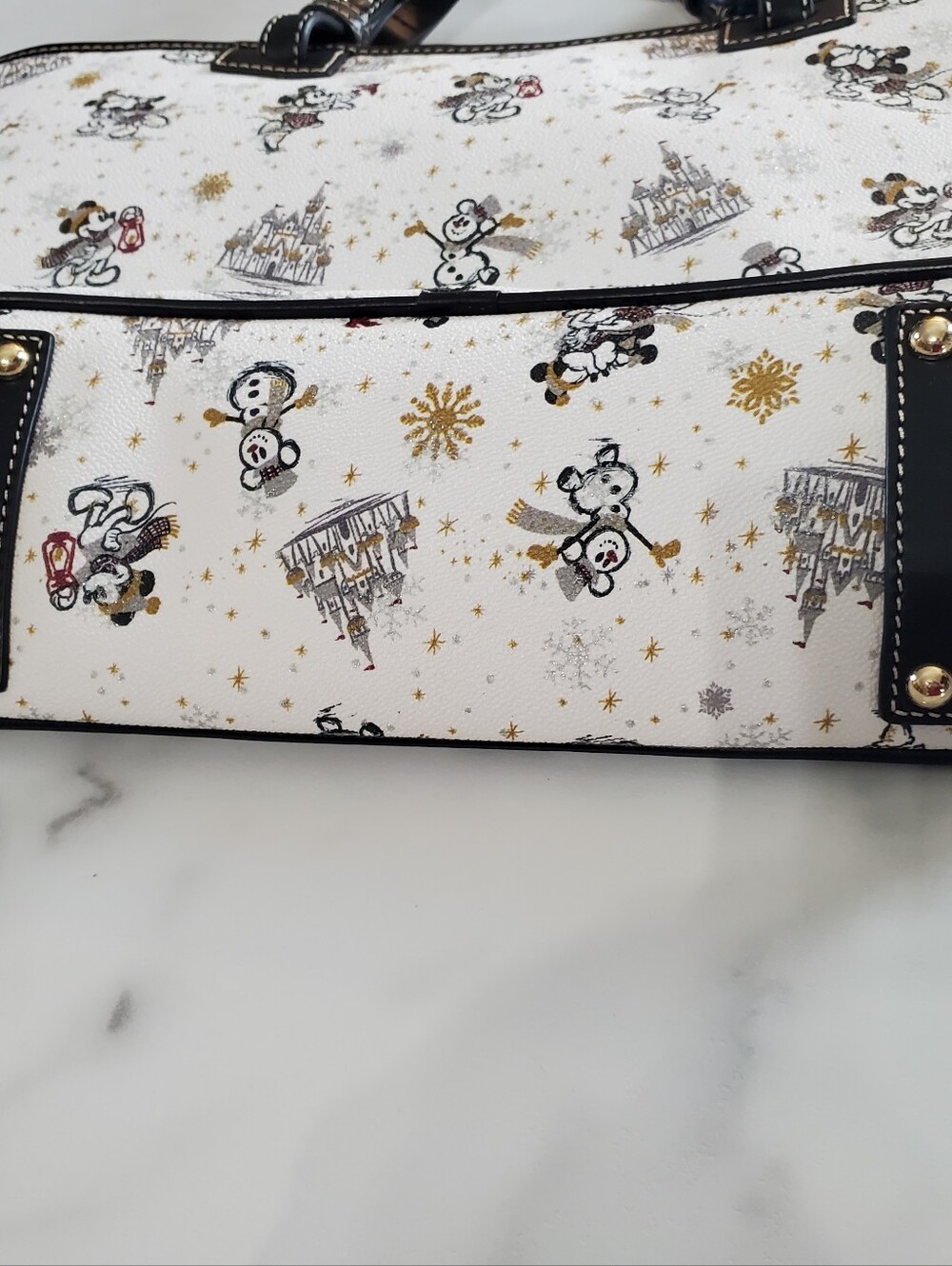 Disney Parks Dooney & Bourke Holiday Winter Mickey Tote Bag - Picture 8 of 17